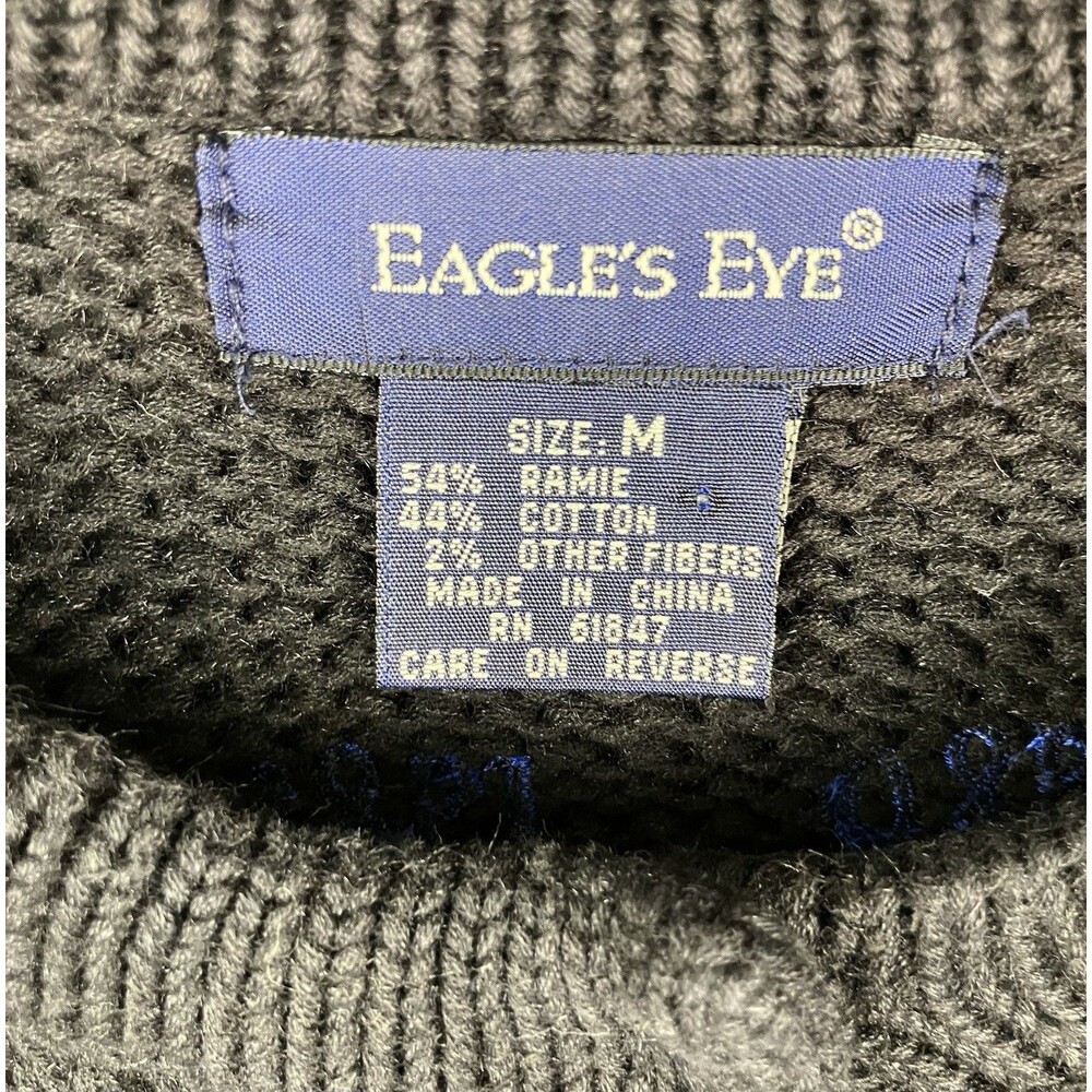 VTG Y2K Eagle's Eye Stock Market Snap Cardigan M Bulls Bears Buy-Sell-Hold RARE - Picture 11 of 12